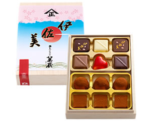 焼酎チョコ《伊佐美味くらべ》木箱 12個入